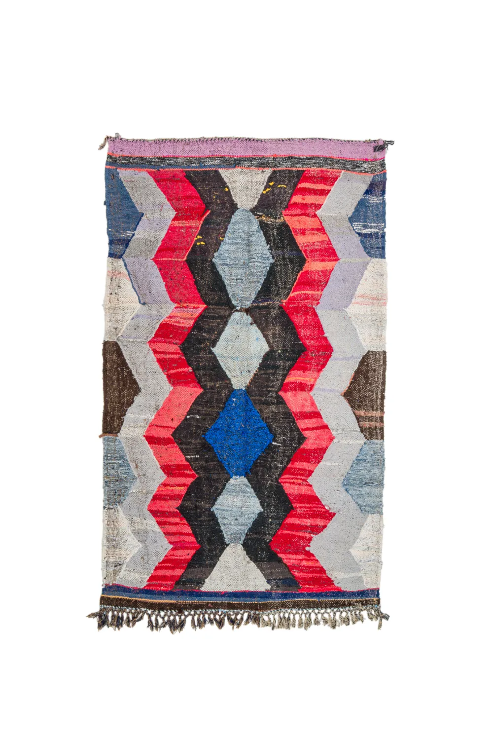 Alfombra Marroquí Bereber Boucherouite 135 x 225 cm