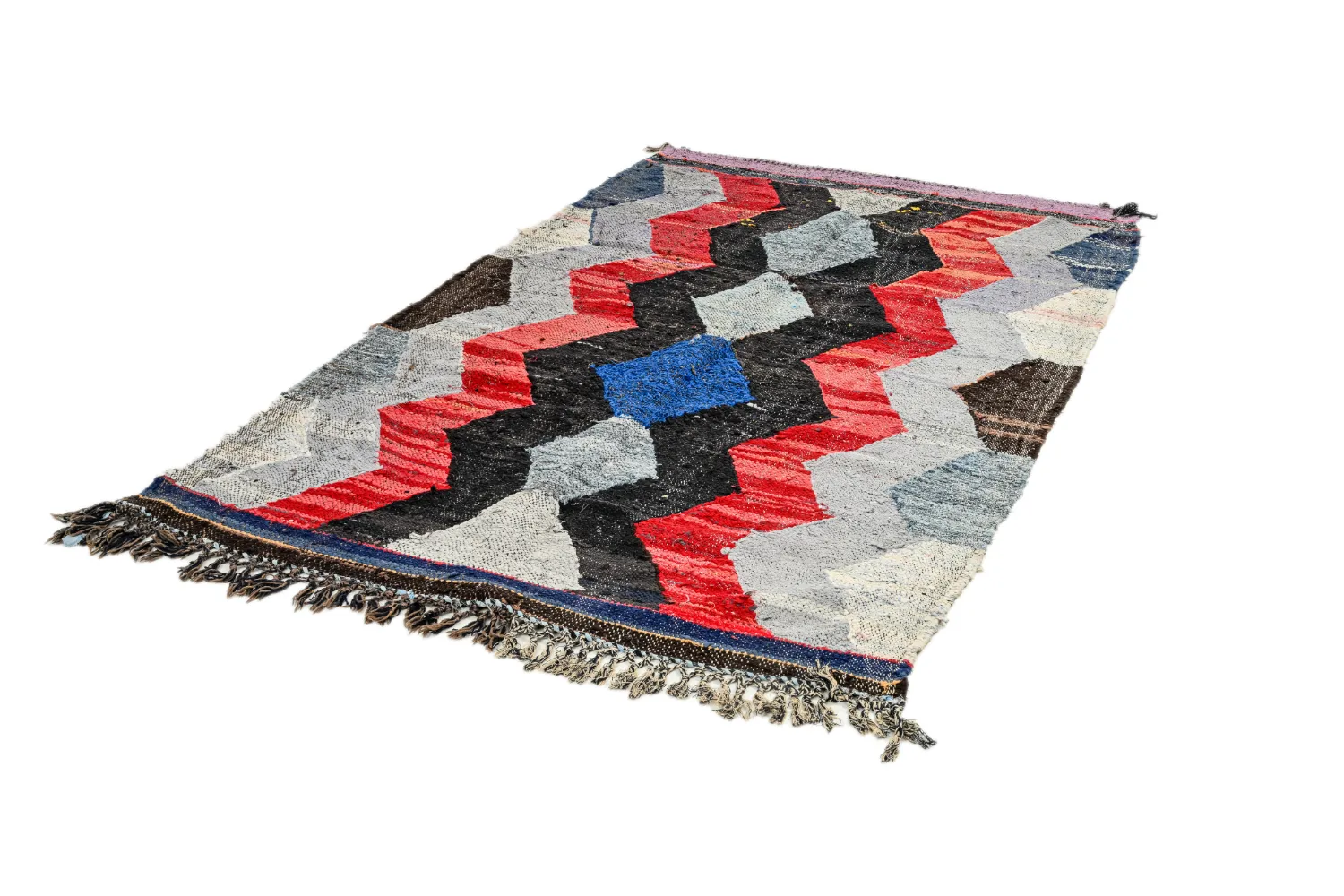 Alfombra Marroquí Bereber Boucherouite 135 x 225 cm