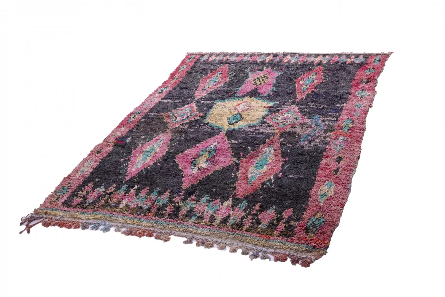 Alfombra Marroquí Bereber Boucherouite 240 x 155 cm