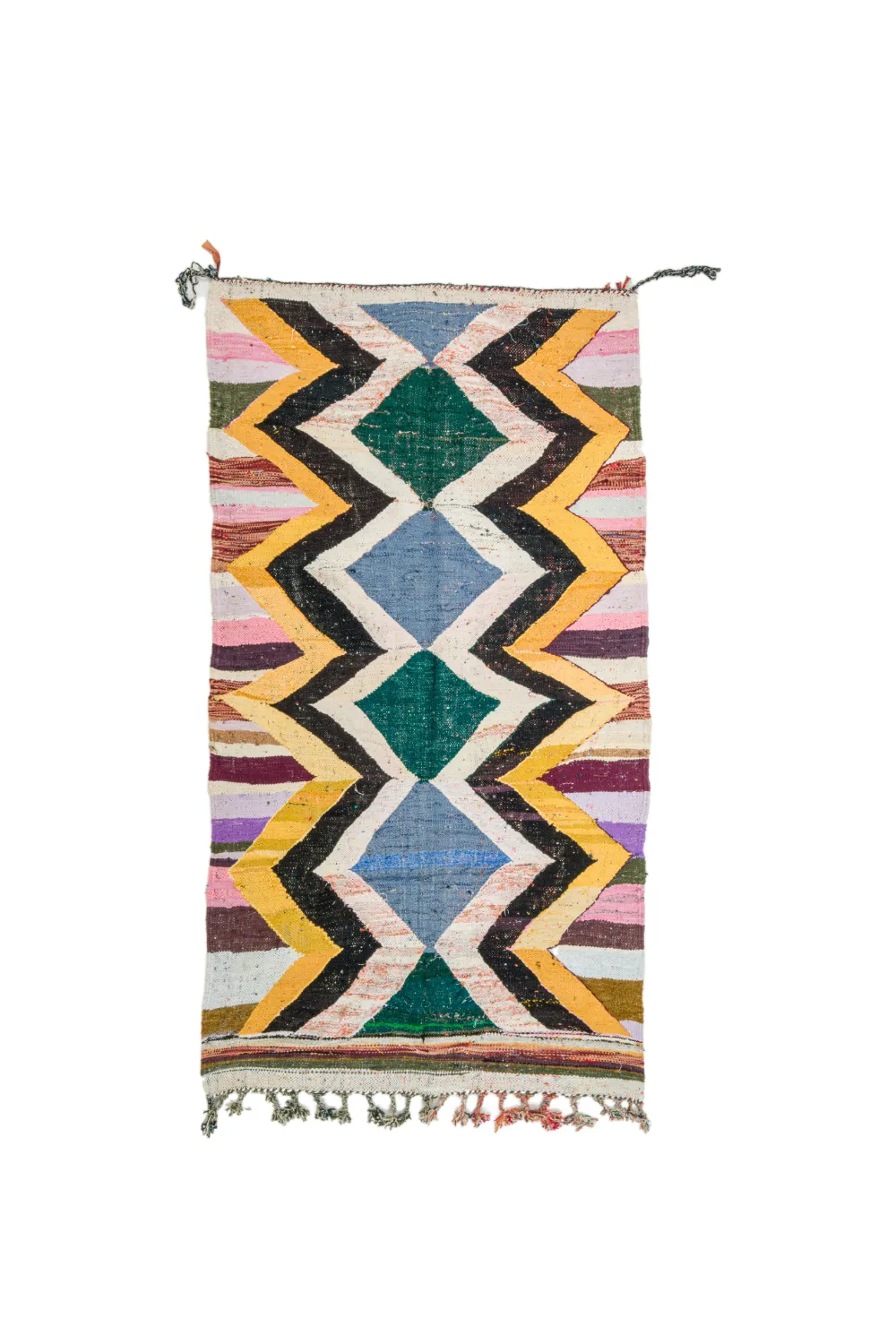 Alfombra Marroquí Bereber Boucherouite 135 x 260 cm