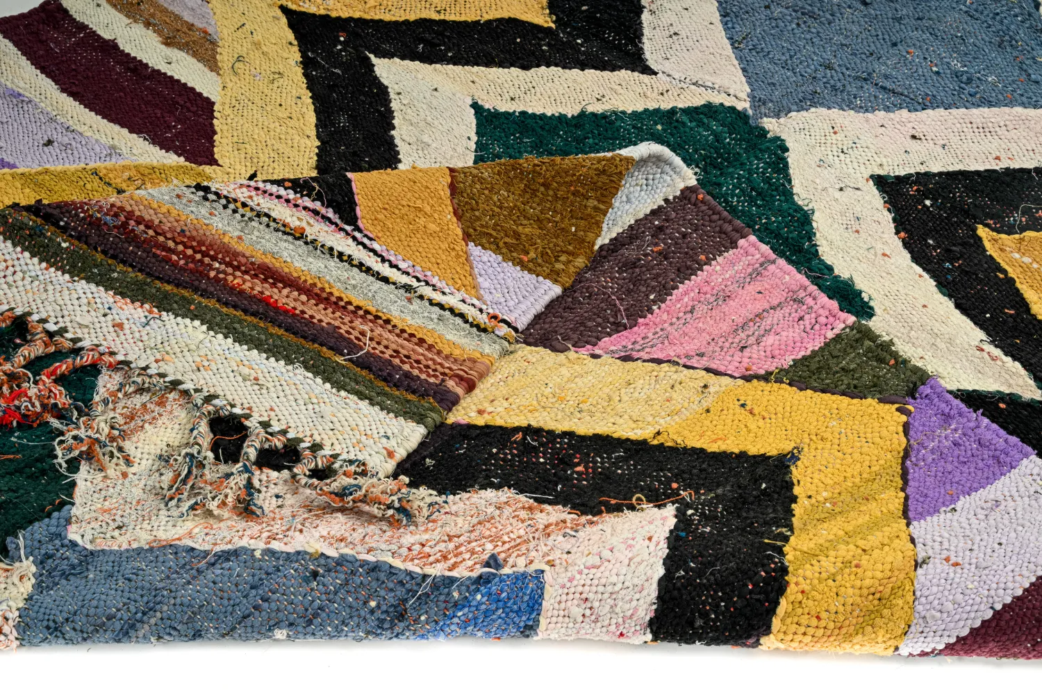 Alfombra Marroquí Bereber Boucherouite 135 x 260 cm