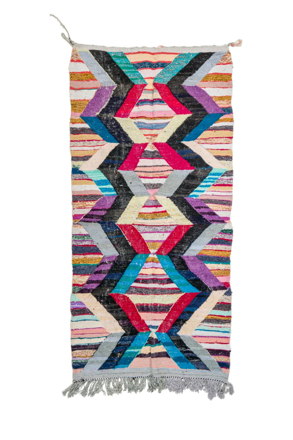 Alfombra Marroquí Bereber Boucherouite 140 x 290 cm