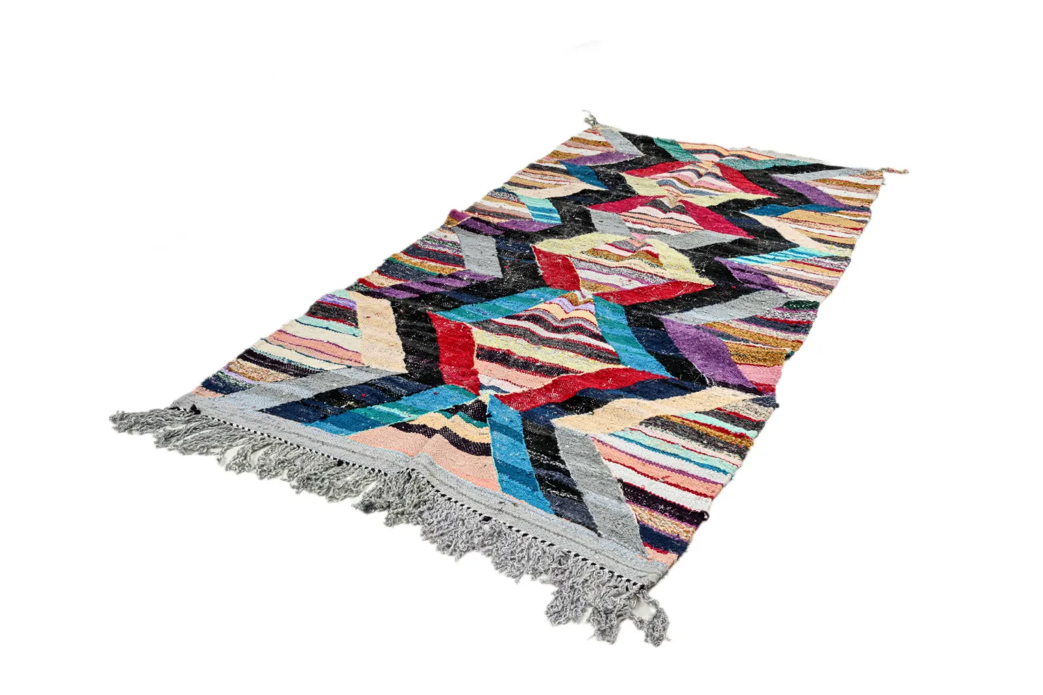 Alfombra Marroquí Bereber Boucherouite 140 x 290 cm