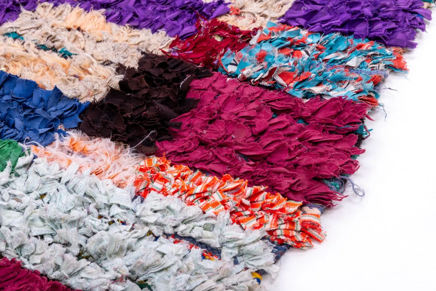 Alfombra Marroquí Bereber Boucherouite 210 x 150 cm