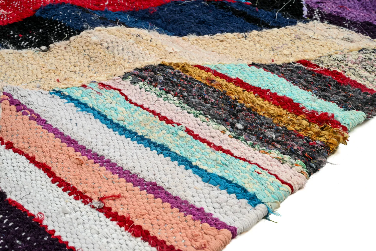 Alfombra Marroquí Bereber Boucherouite 140 x 290 cm