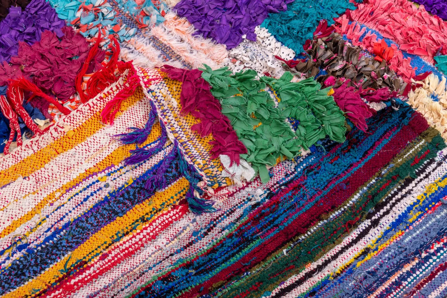 Alfombra Marroquí Bereber Boucherouite 210 x 150 cm