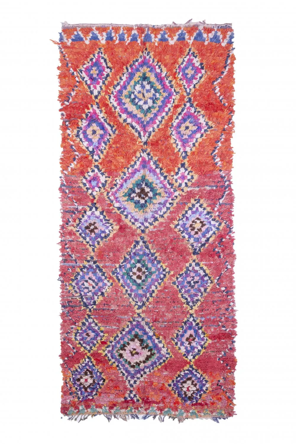 Alfombra Marroquí Bereber Boucherouite 315 x 135 cm