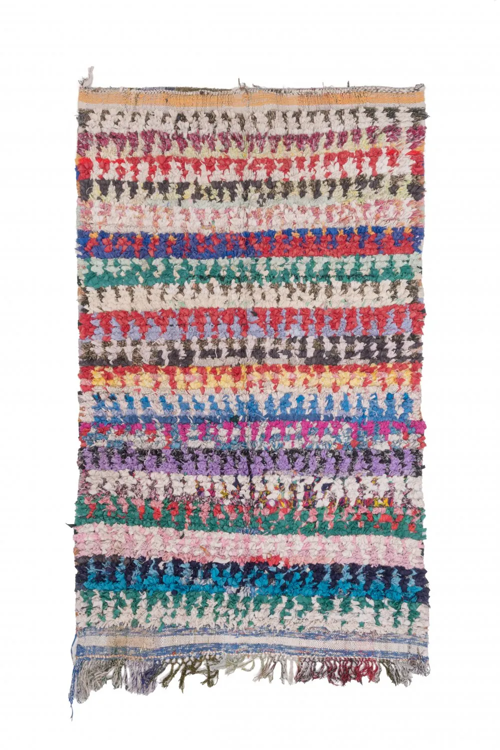 Alfombra Marroquí Bereber Boucherouite 220 x 135 cm