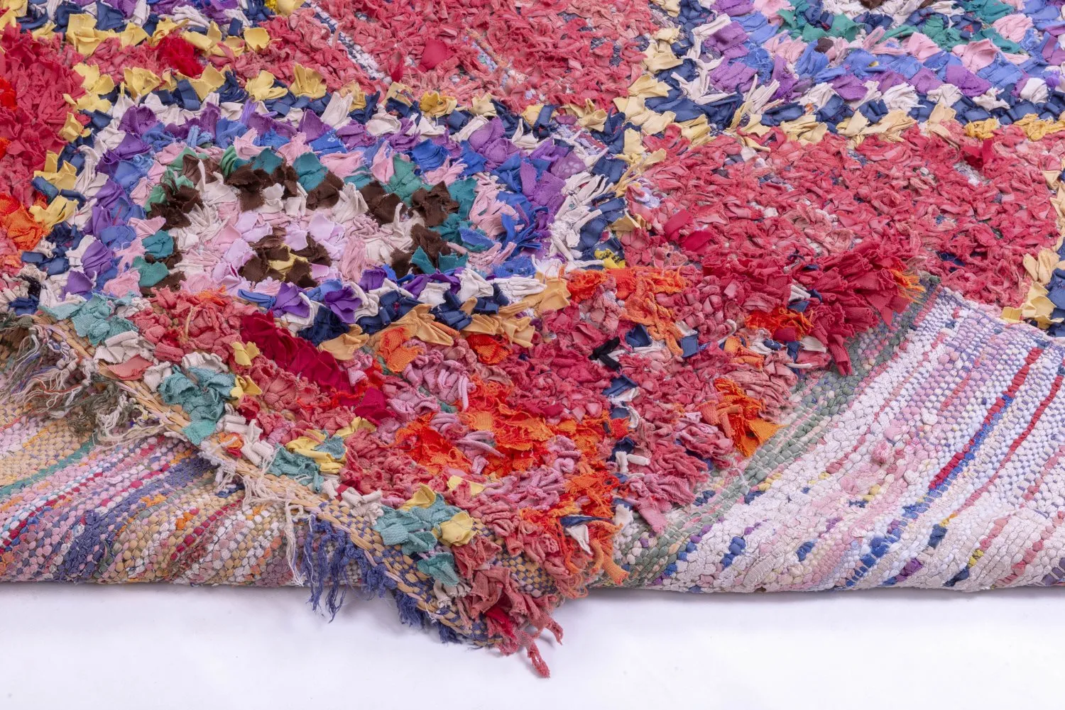 Alfombra Marroquí Bereber Boucherouite 315 x 135 cm