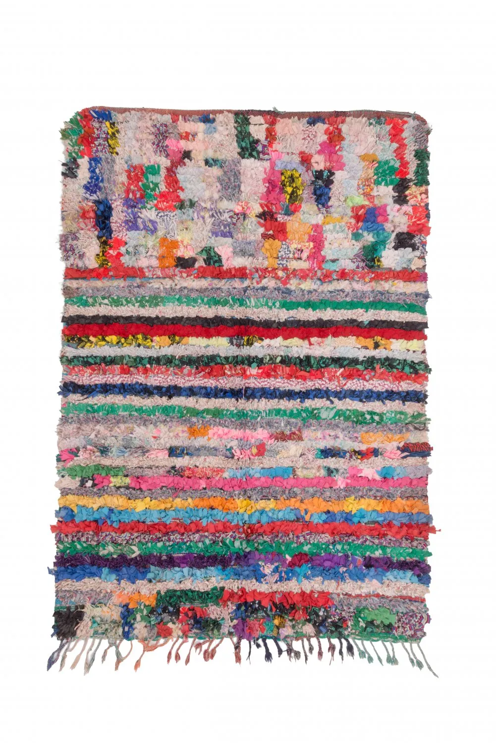 Alfombra Marroquí Bereber Boucherouite 210 x 145 cm