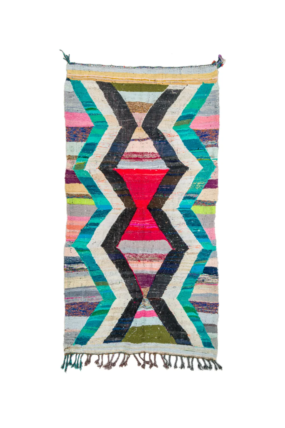 Alfombra Marroquí Bereber Boucherouite 140 x 260 cm