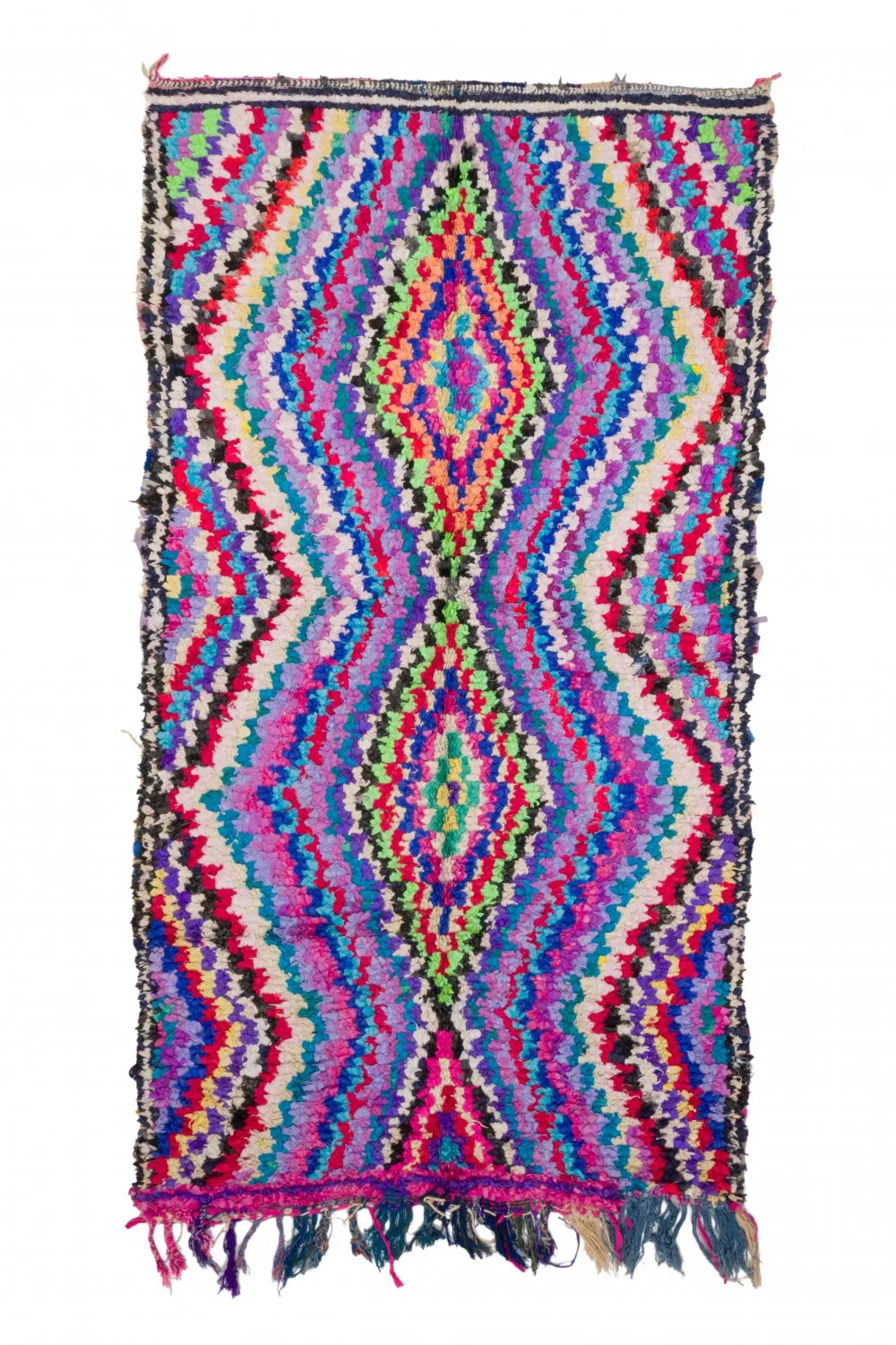 Alfombra Marroquí Bereber Boucherouite 270 x 145 cm