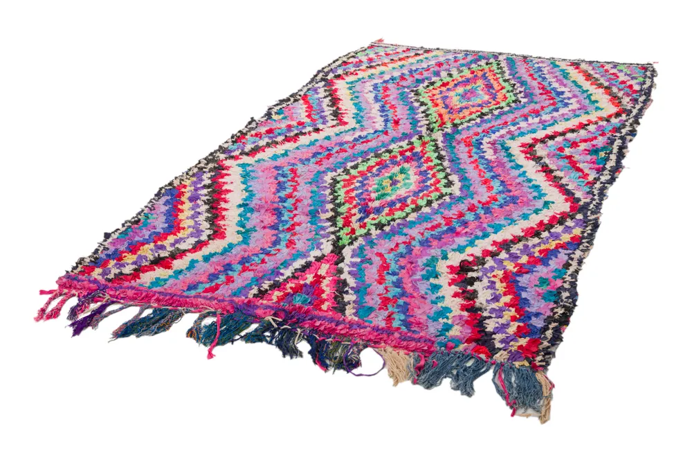 Alfombra Marroquí Bereber Boucherouite 270 x 145 cm