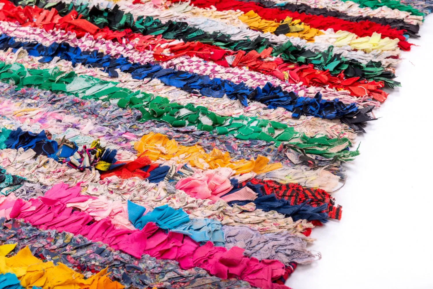 Alfombra Marroquí Bereber Boucherouite 210 x 145 cm