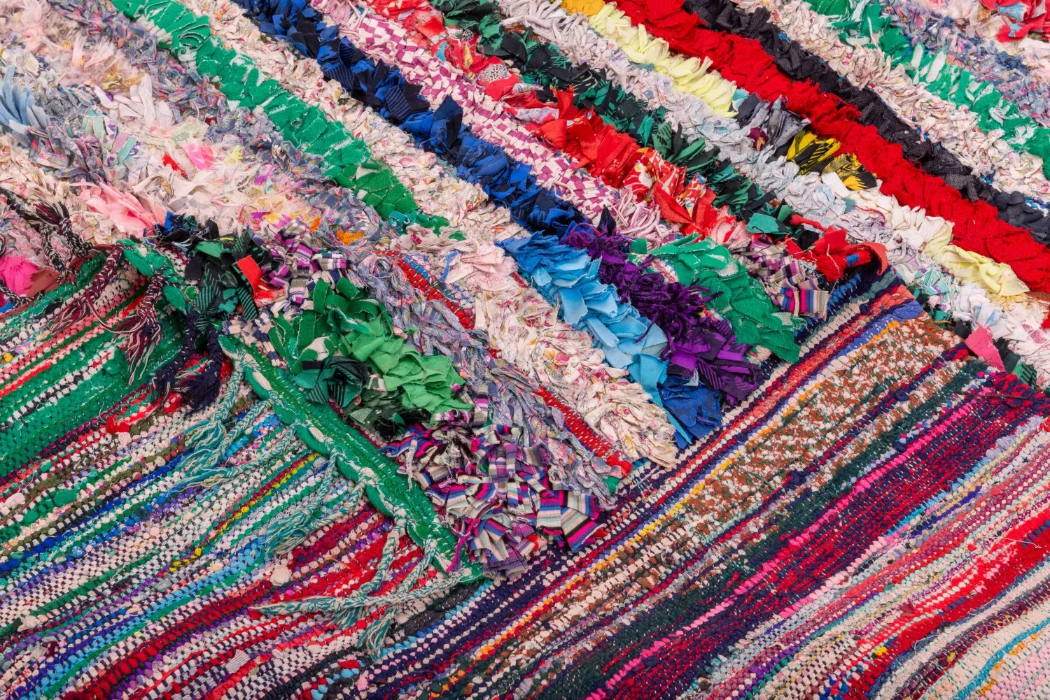 Alfombra Marroquí Bereber Boucherouite 210 x 145 cm