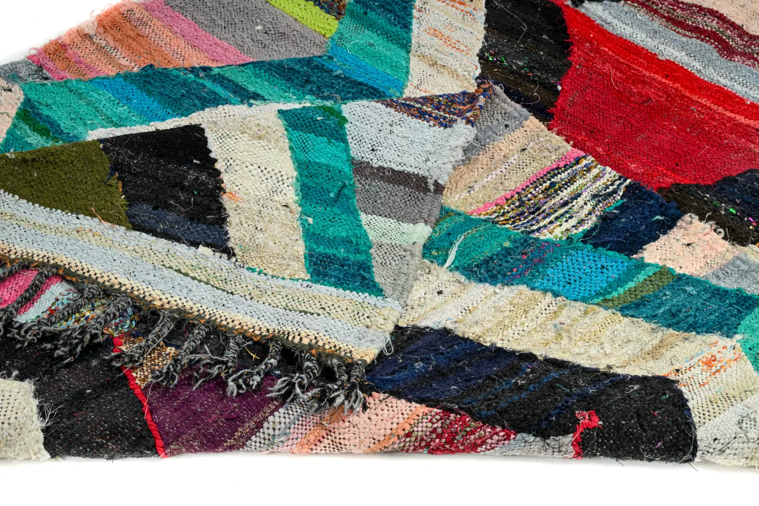 Alfombra Marroquí Bereber Boucherouite 140 x 260 cm