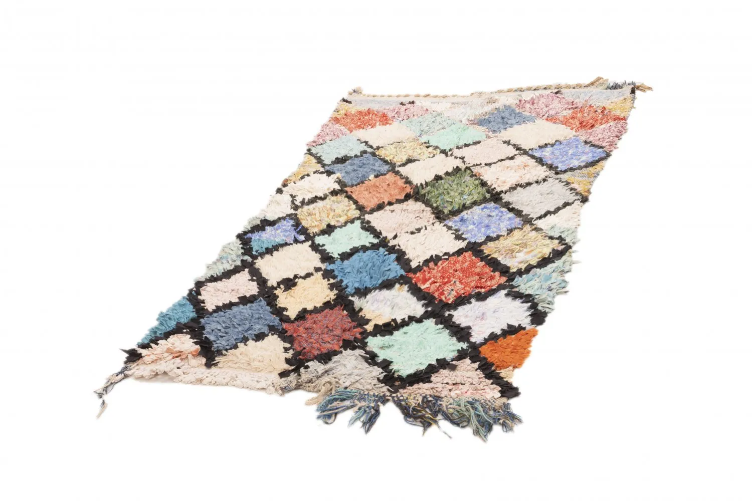 Alfombra Marroquí Bereber Boucherouite 175 x 90 cm