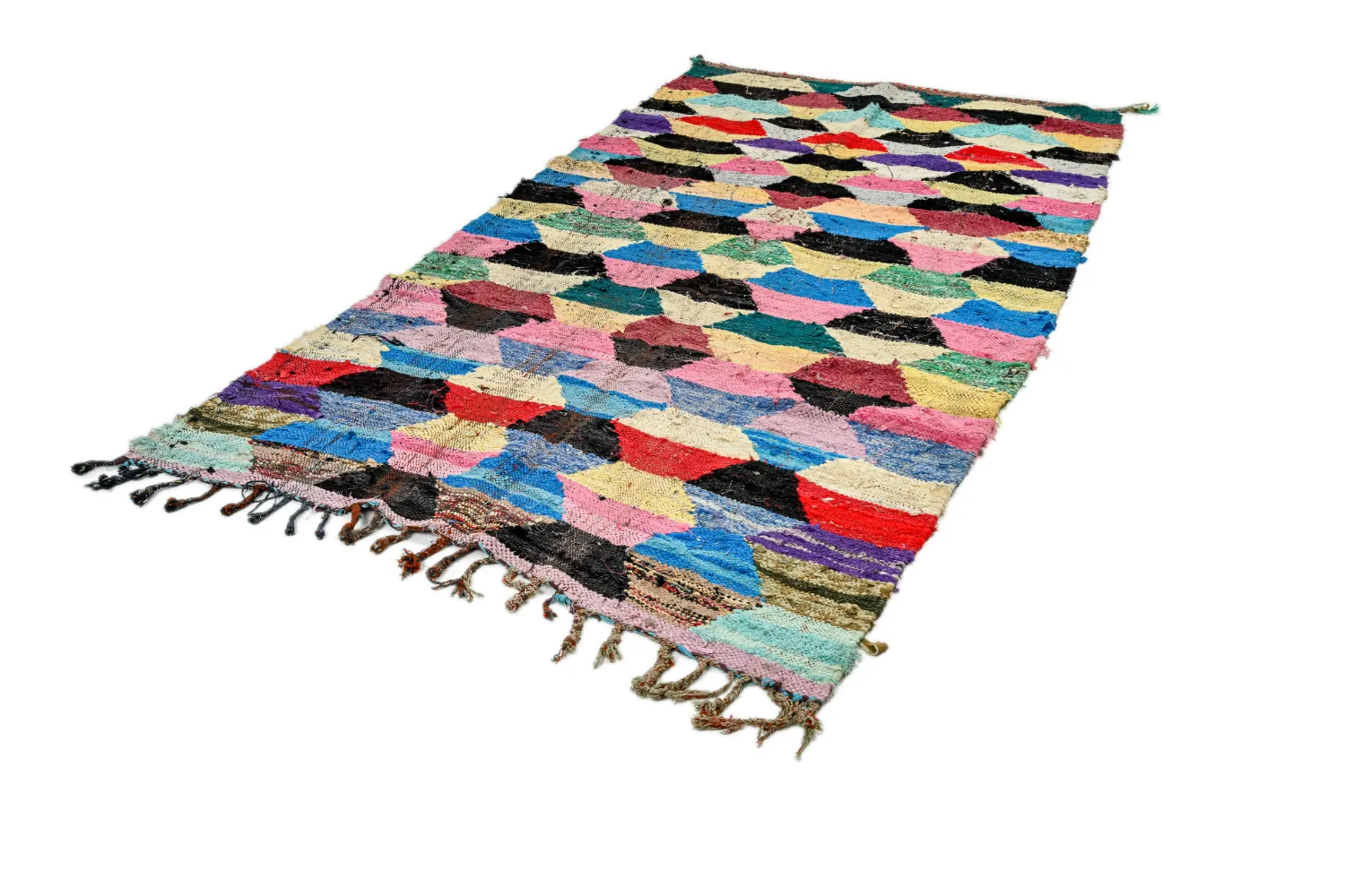 Alfombra Marroquí Bereber Boucherouite 145 x 275 cm