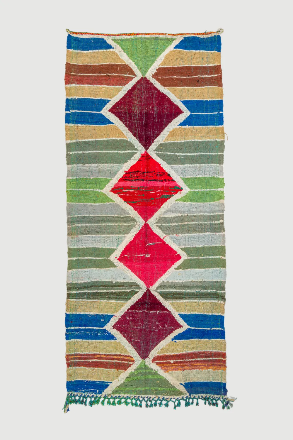 Alfombra Marroquí Bereber Boucherouite 120 x 280 cm