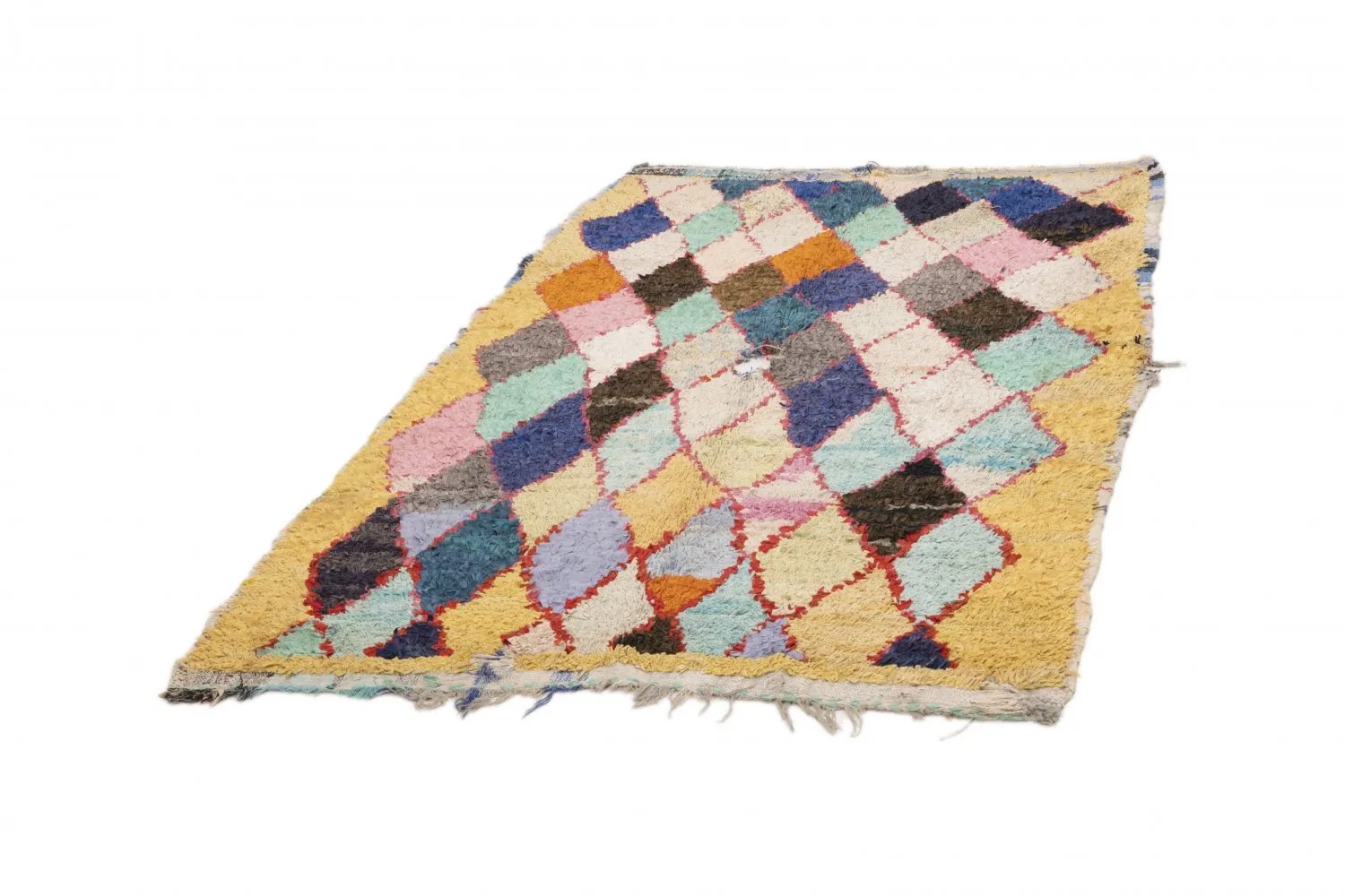 Alfombra Marroquí Bereber Boucherouite 200 x 120 cm