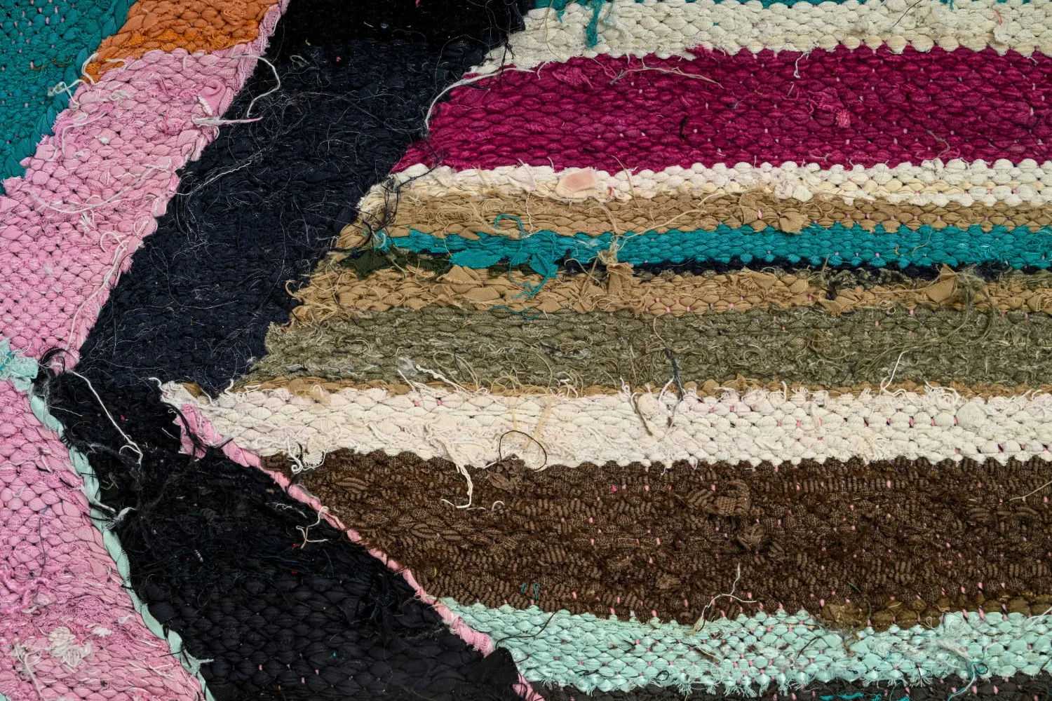 Alfombra Marroquí Bereber Boucherouite 135 x 265 cm