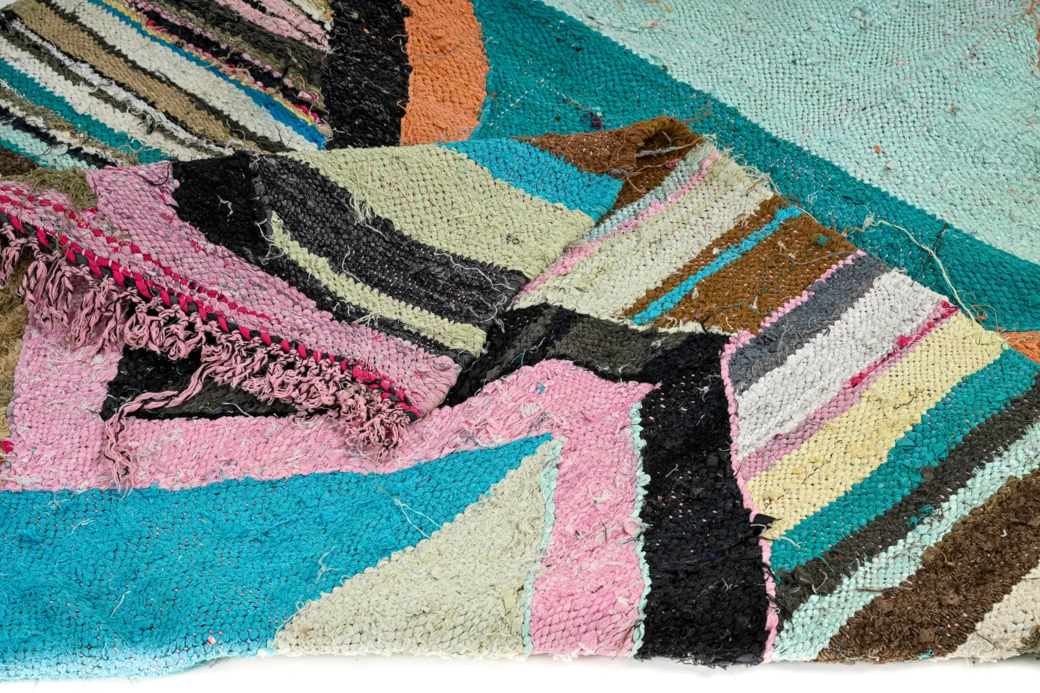 Alfombra Marroquí Bereber Boucherouite 135 x 265 cm