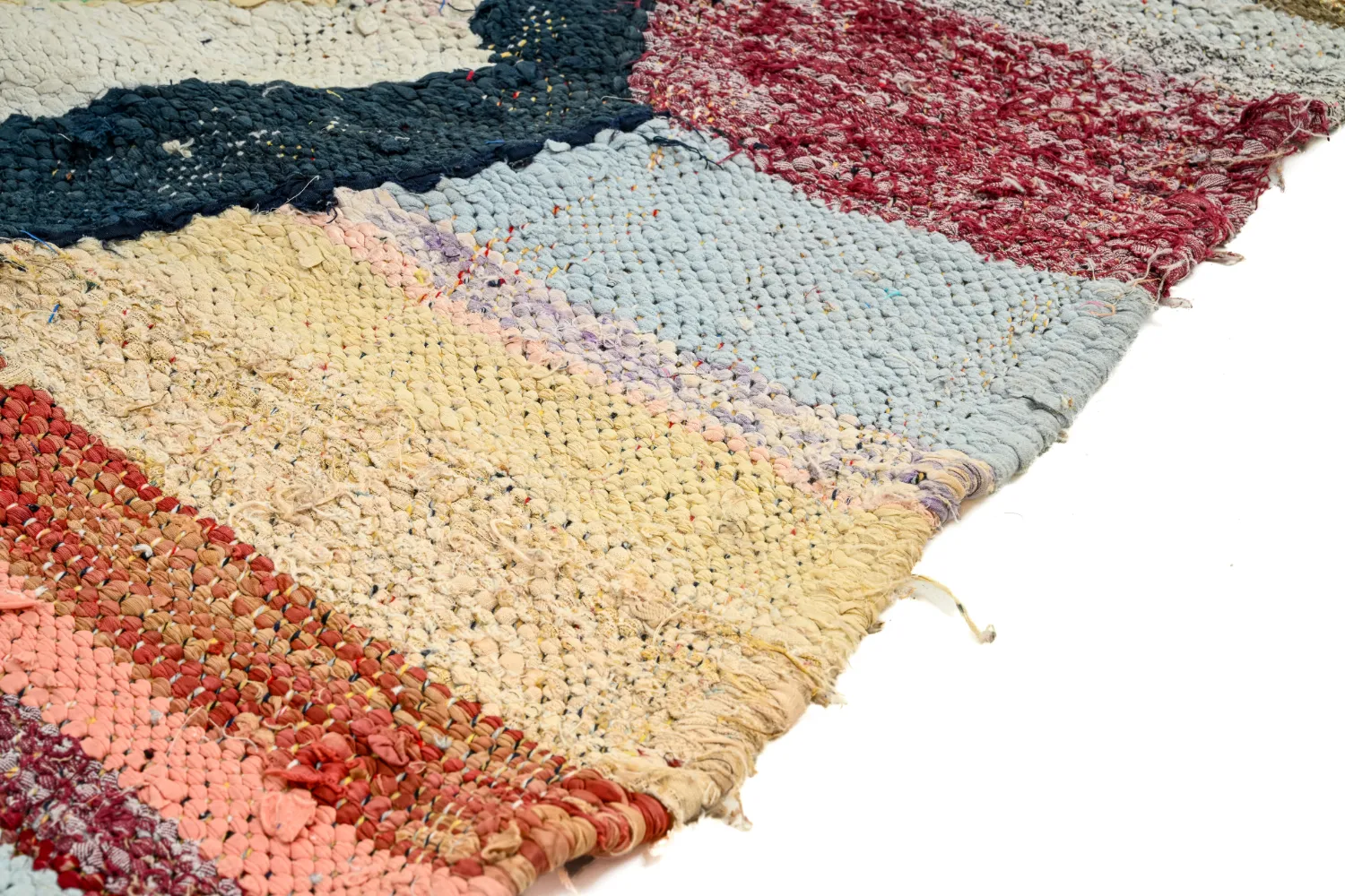 Alfombra Marroquí Bereber Boucherouite 135 x 215 cm