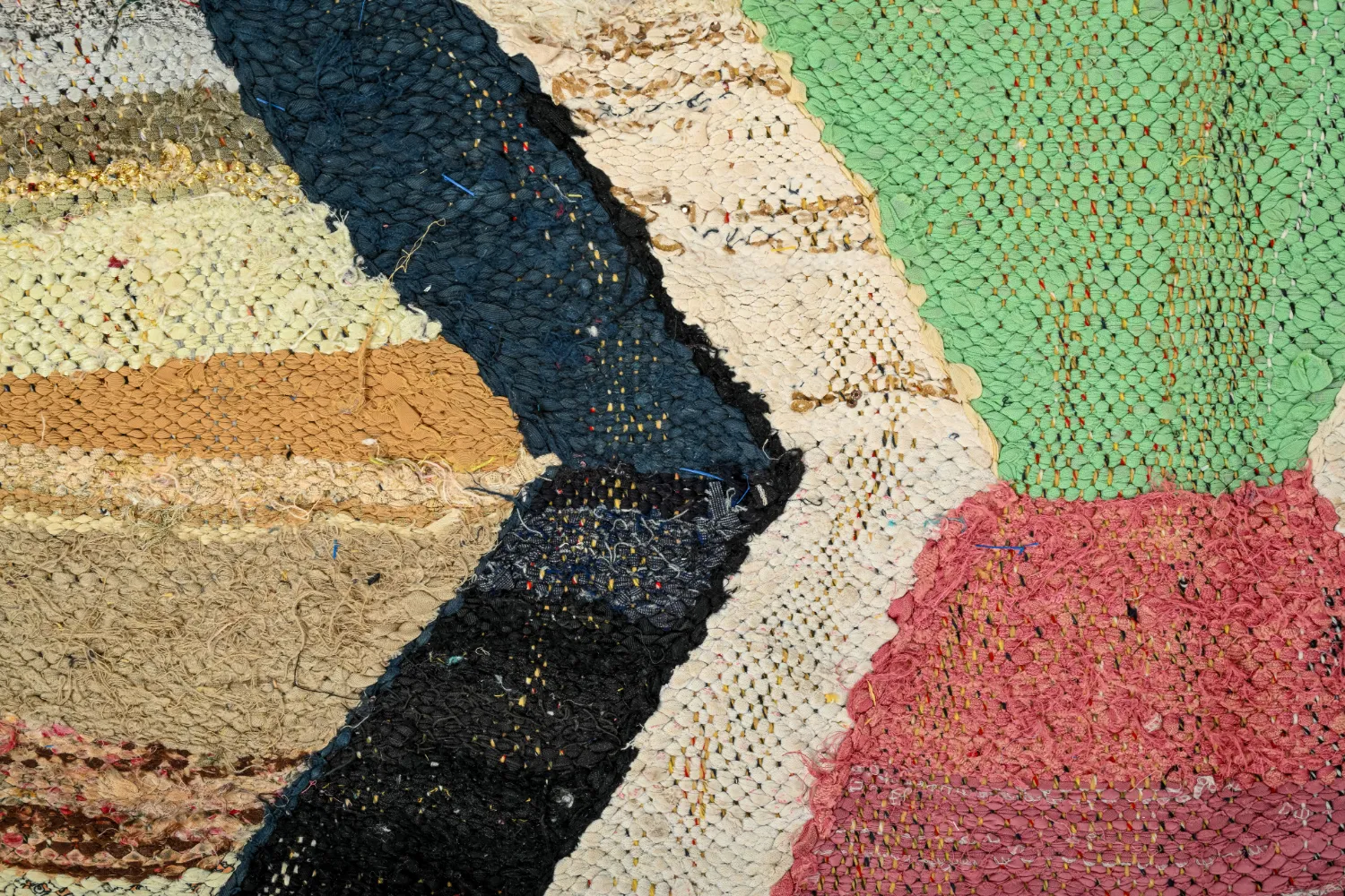 Alfombra Marroquí Bereber Boucherouite 135 x 215 cm