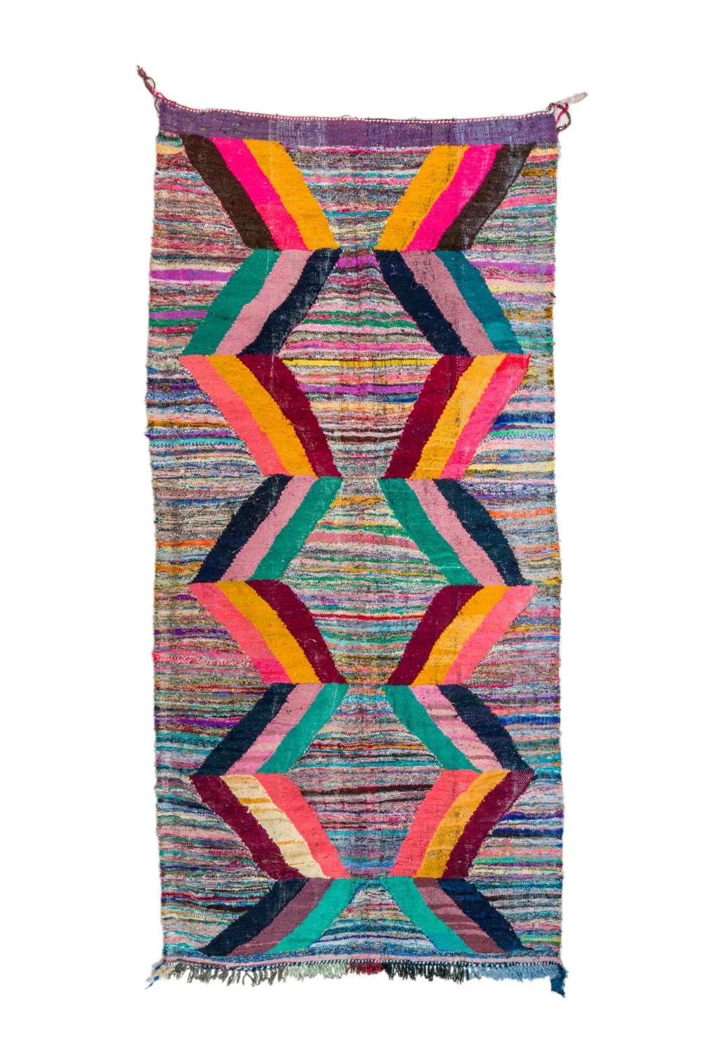 Alfombra Marroquí Bereber Boucherouite 150 x 325 cm