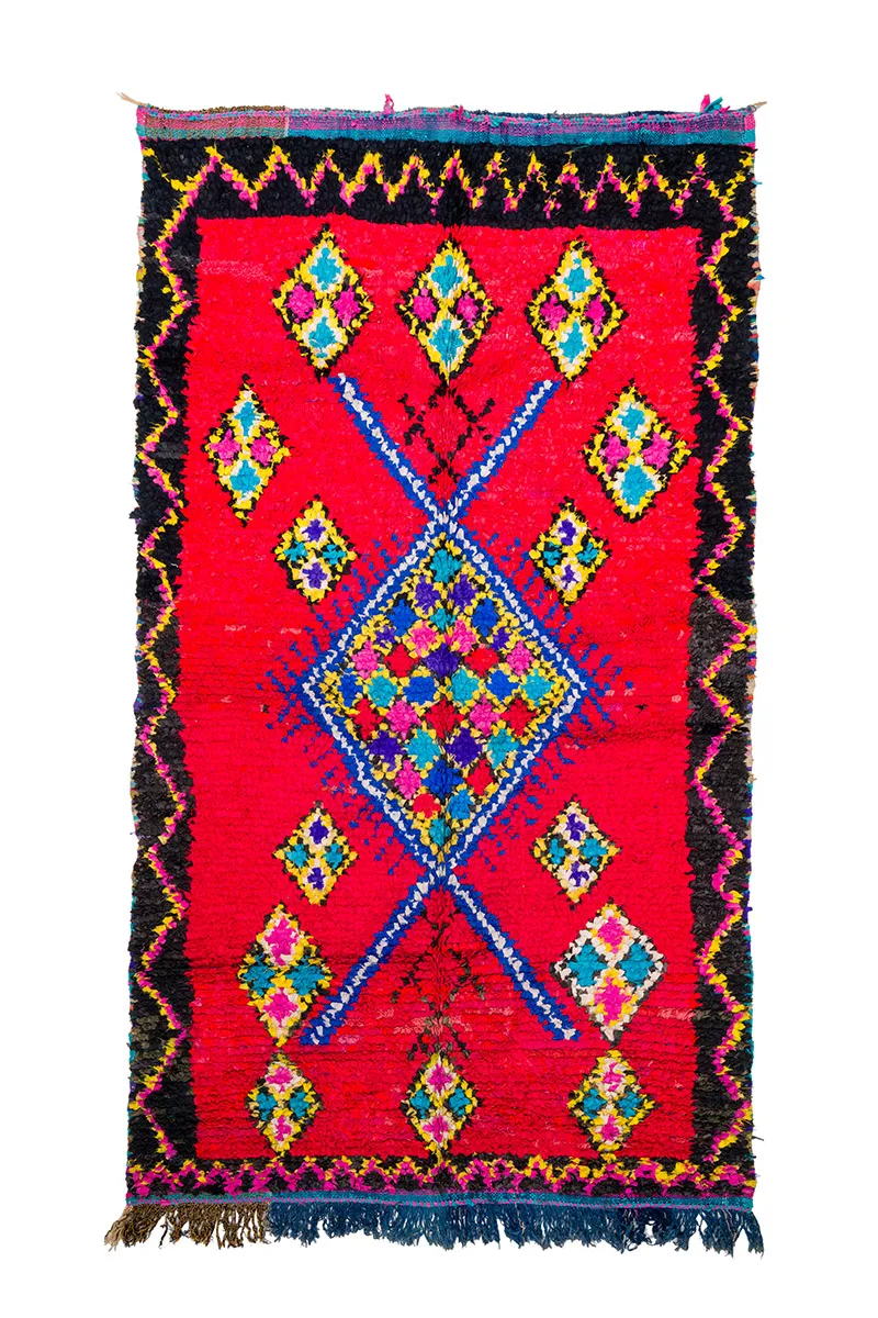 Alfombra Marroquí Bereber Boucherouite 170 x 300 cm