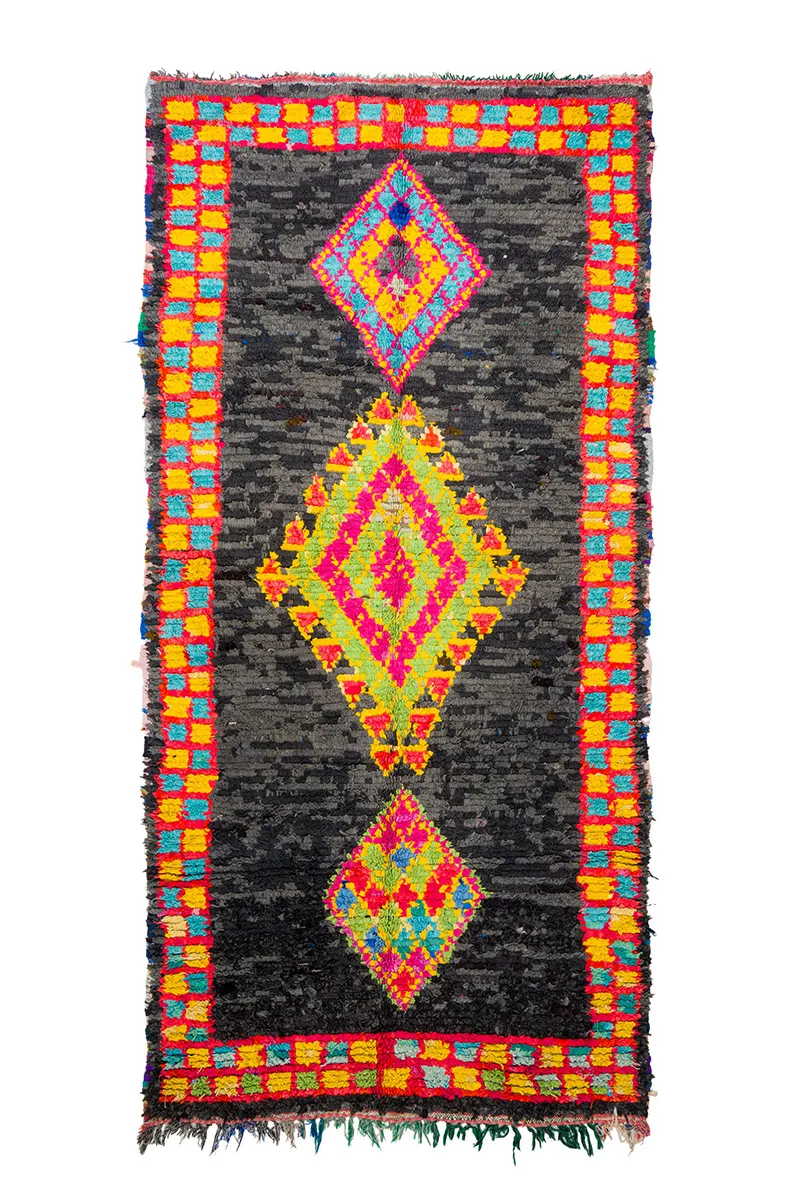 Alfombra Marroquí Bereber Boucherouite 135 x 290 cm