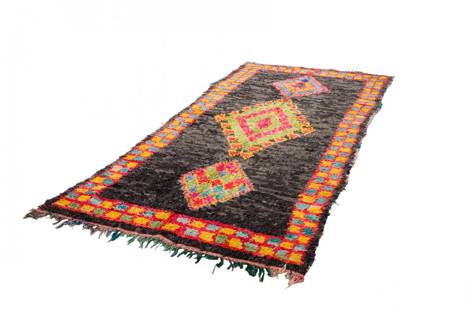 Alfombra Marroquí Bereber Boucherouite 135 x 290 cm