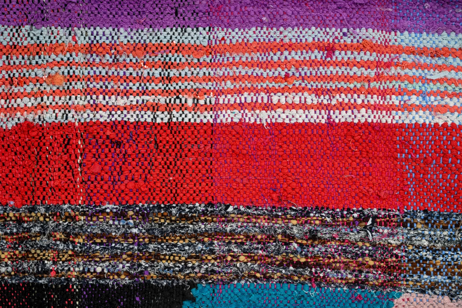 Alfombra Marroquí Bereber Boucherouite 135 x 270 cm