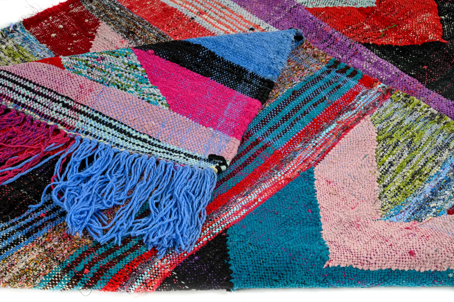 Alfombra Marroquí Bereber Boucherouite 135 x 270 cm