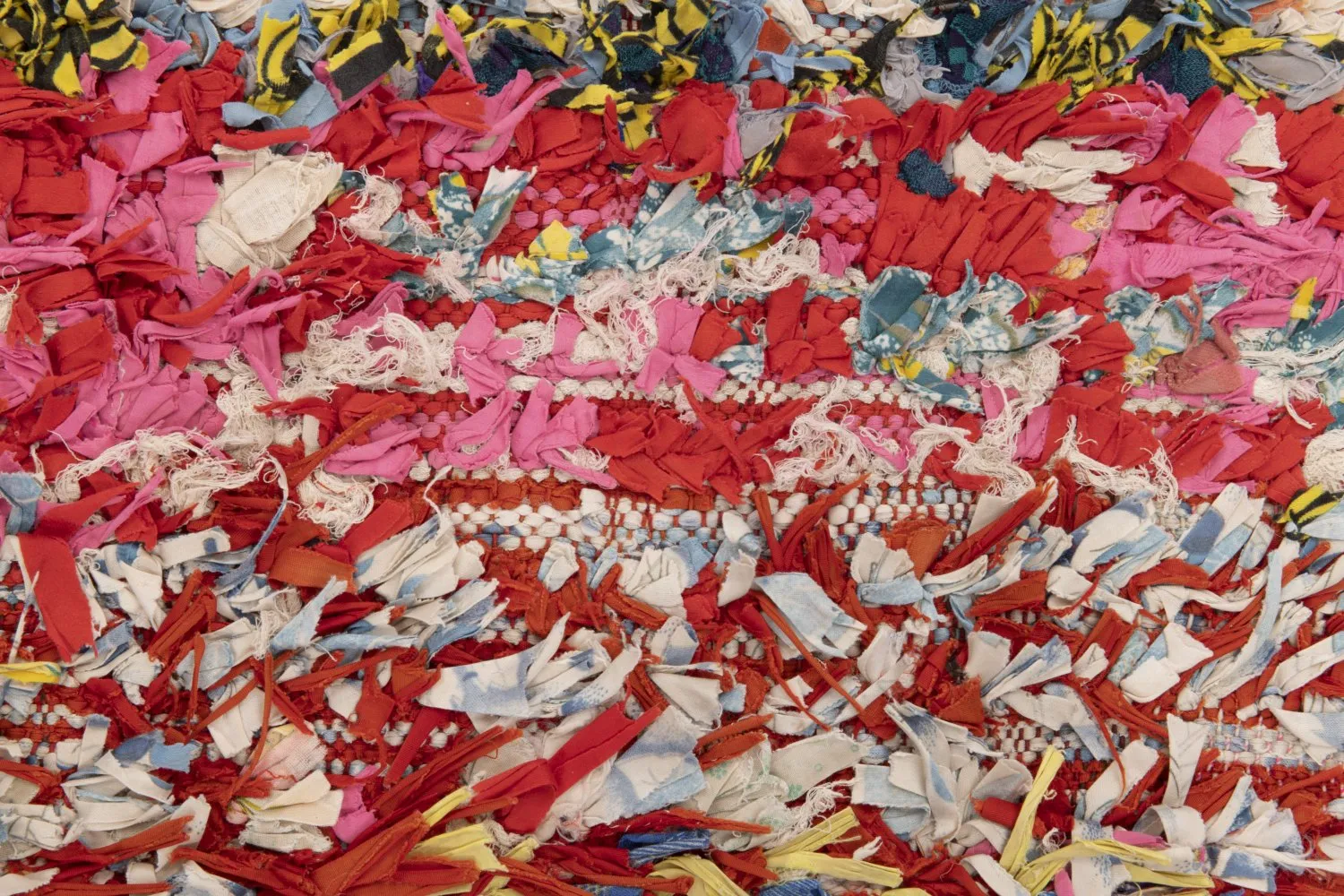 Alfombra Marroquí Bereber Boucherouite 205 x 140 cm