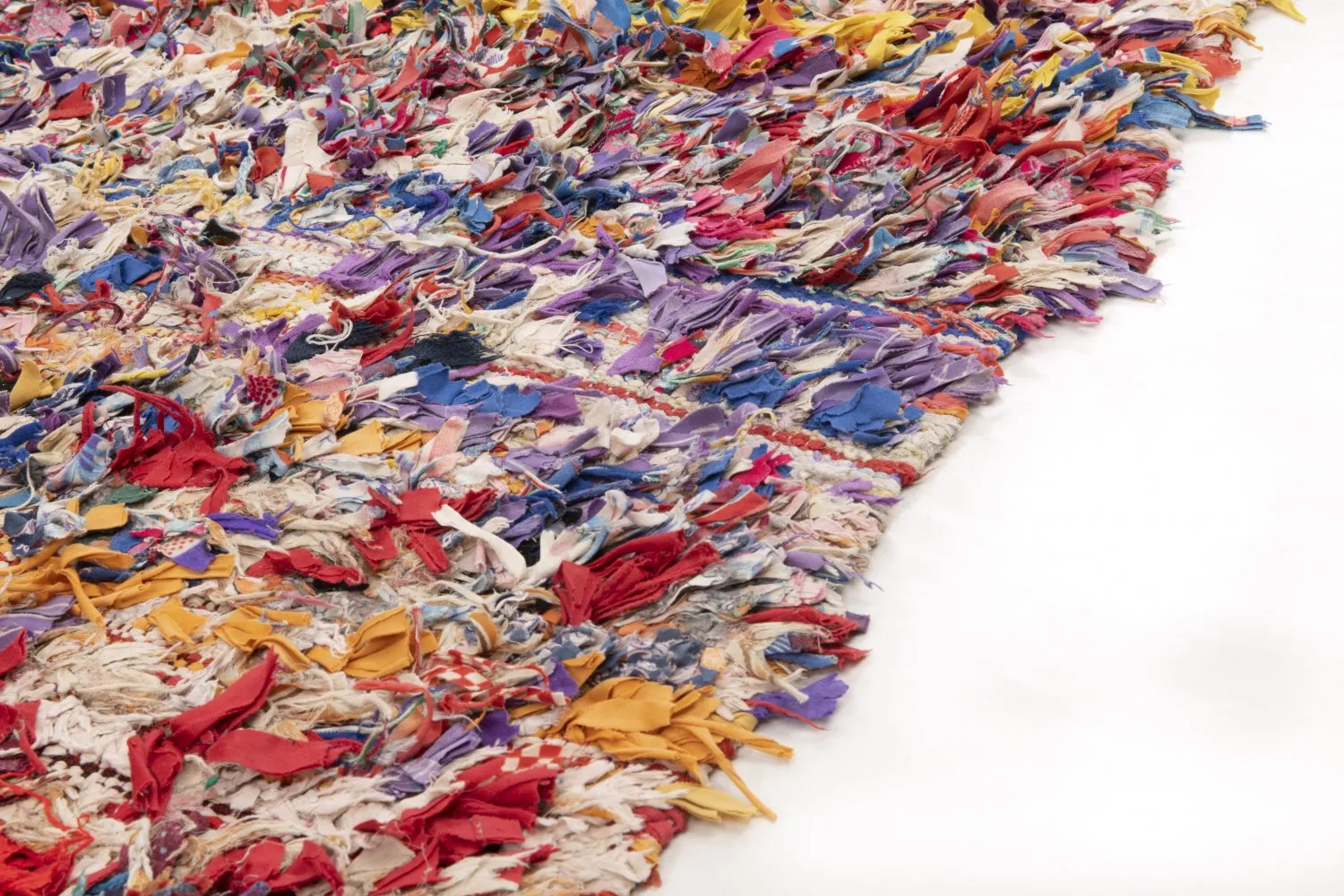 Alfombra Marroquí Bereber Boucherouite 205 x 140 cm
