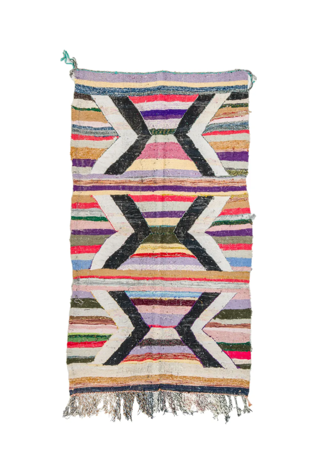 Alfombra Marroquí Bereber Boucherouite 125 x 230 cm