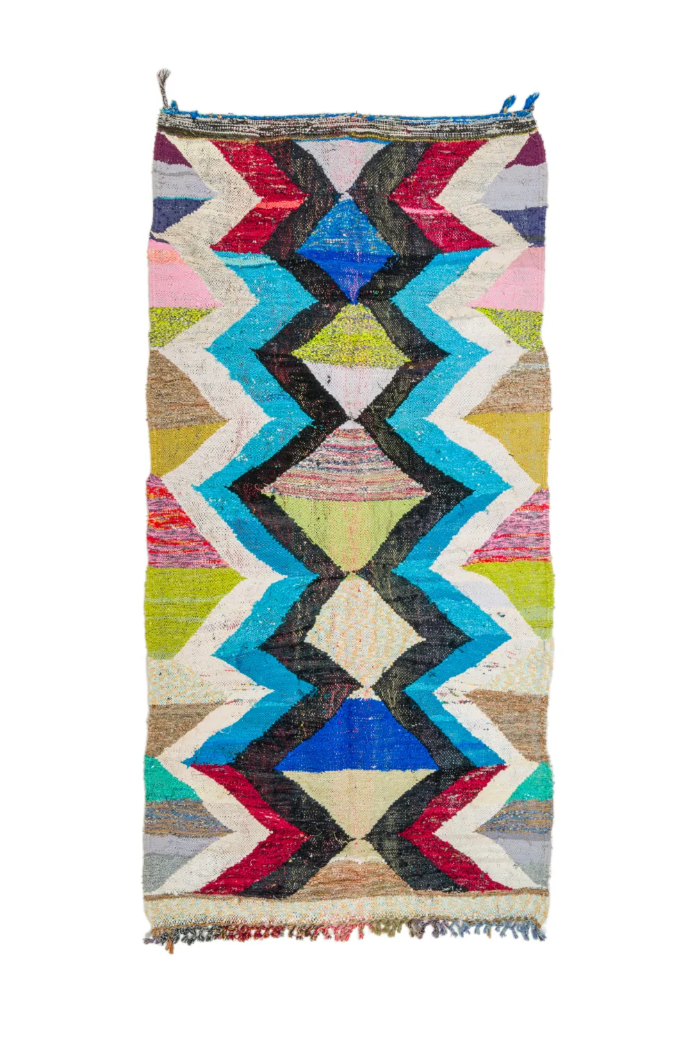 Alfombra Marroquí Bereber Boucherouite 125 x 250 cm