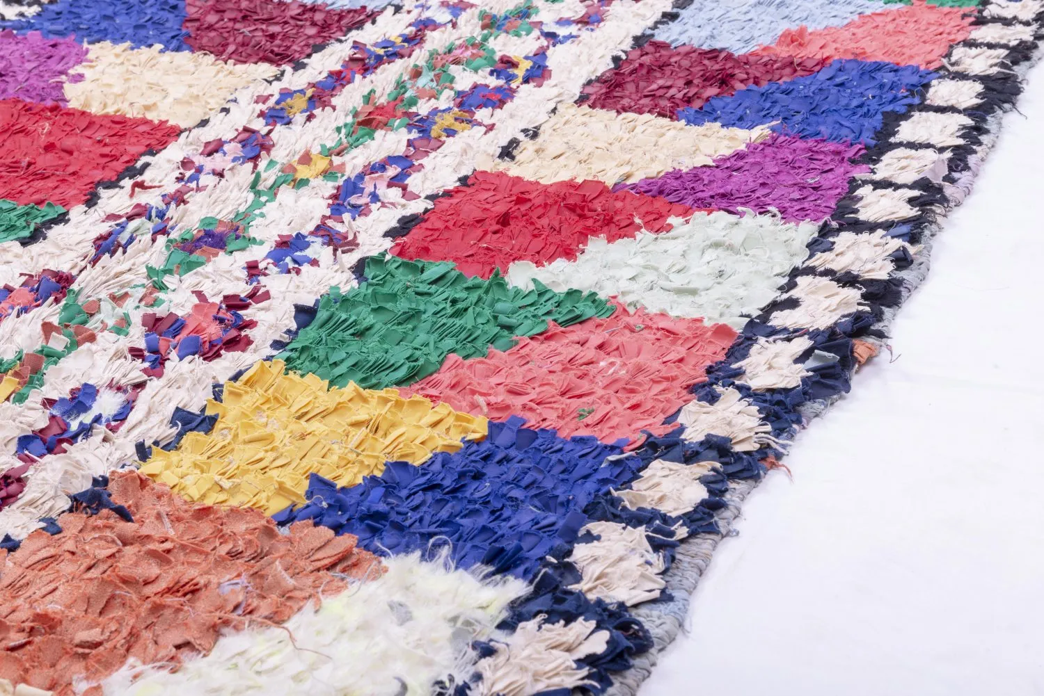 Alfombra Marroquí Bereber Boucherouite 205 x 115 cm