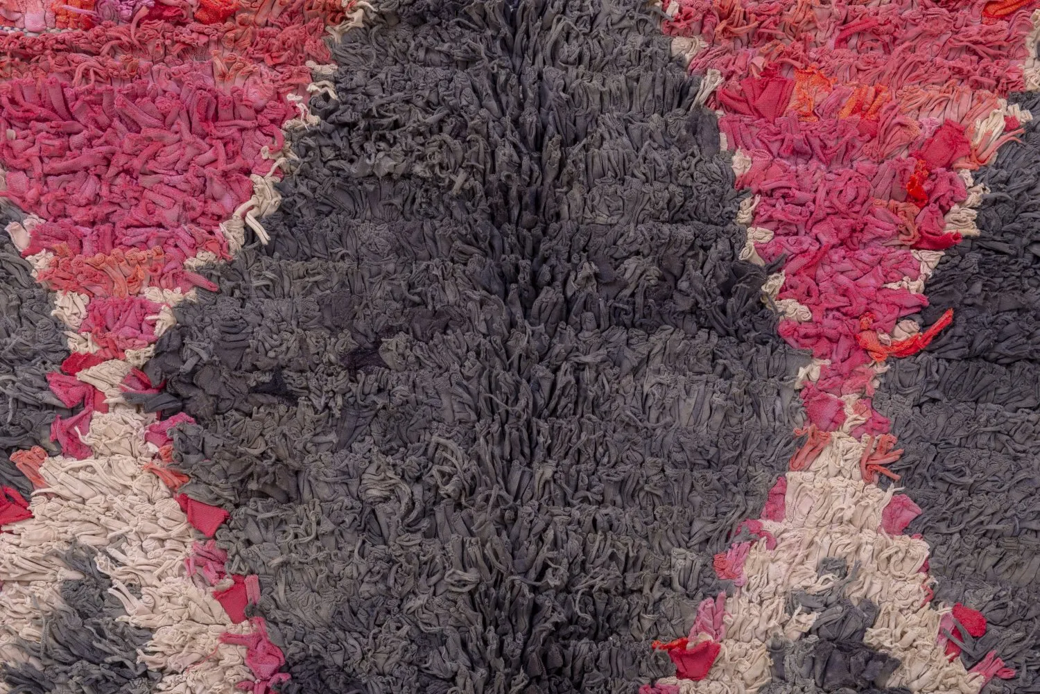 Alfombra Marroquí Bereber Boucherouite 245 x 105 cm