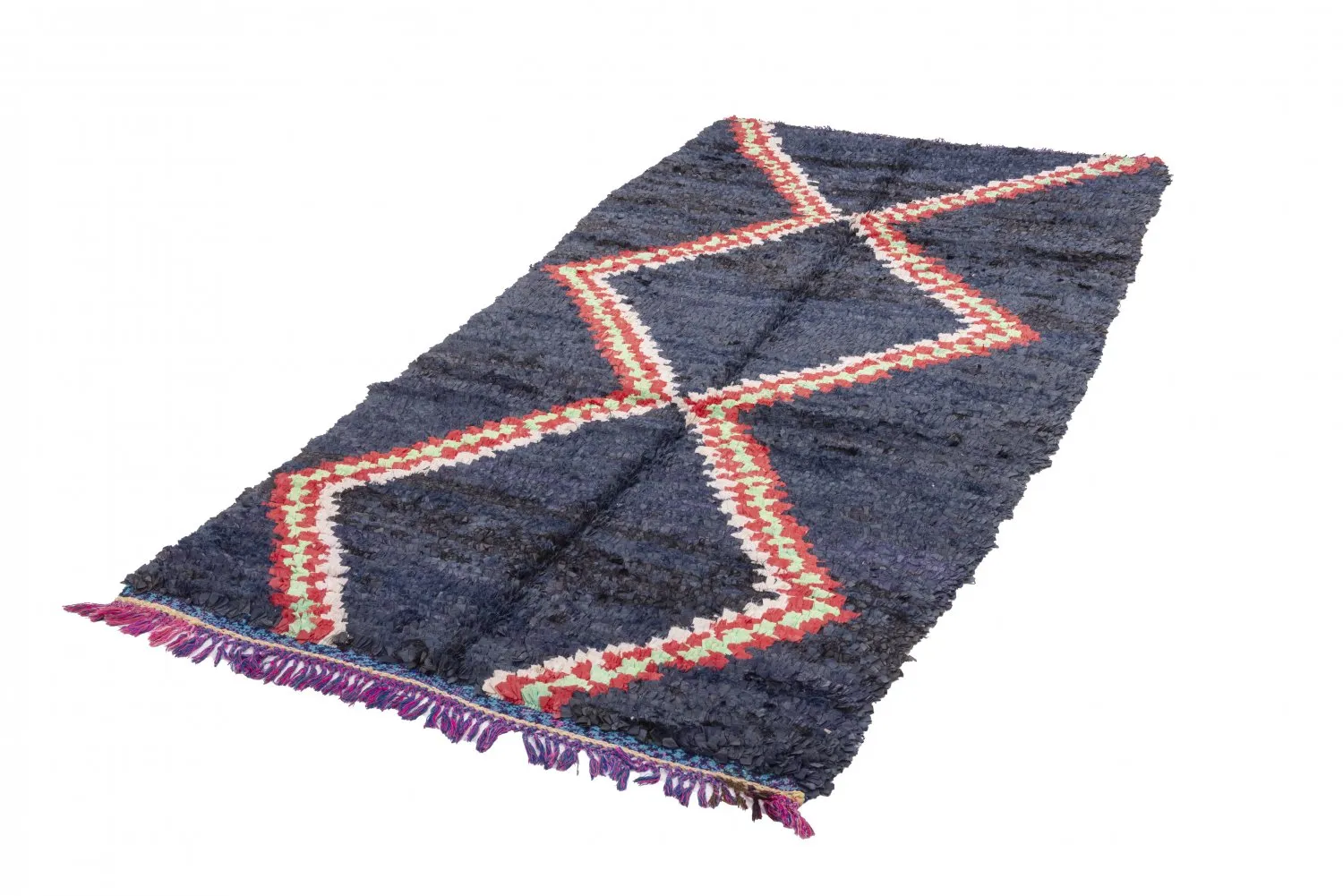 Alfombra Marroquí Bereber Boucherouite 265 x 135 cm