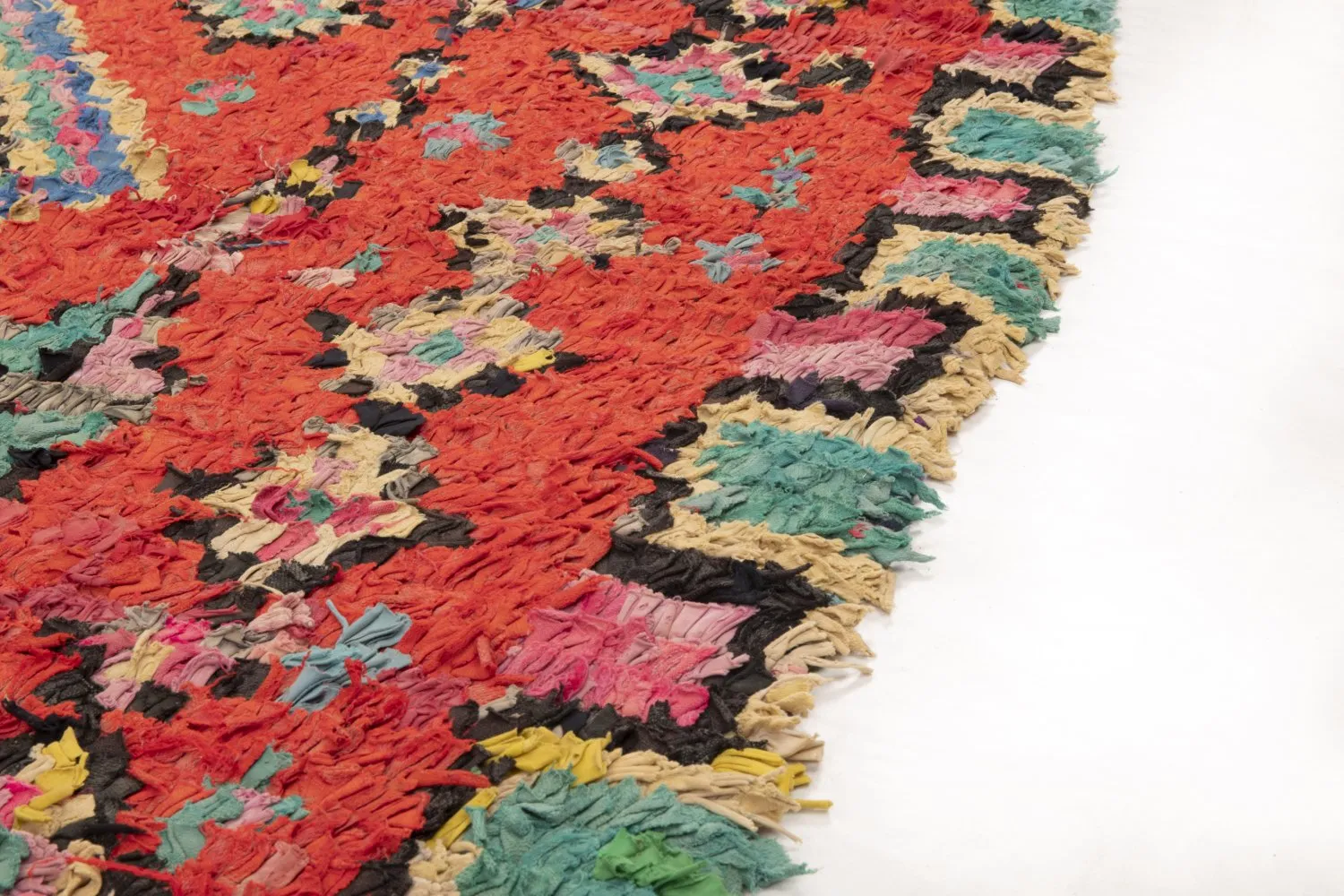 Alfombra Marroquí Berber Boucherouite 245 x 140 cm