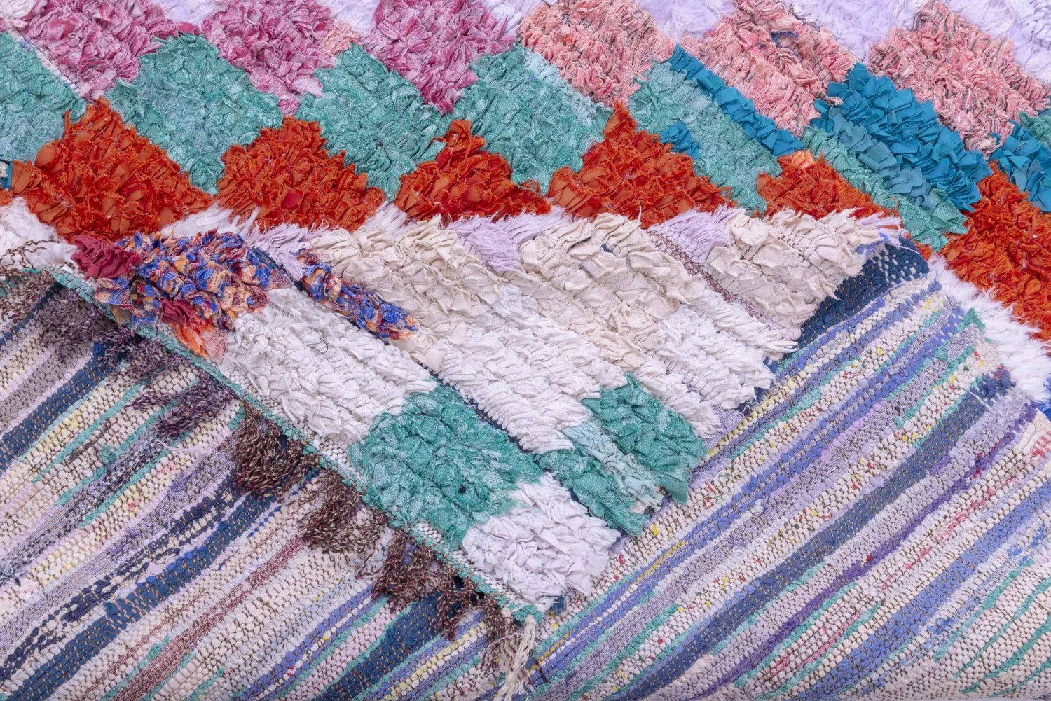 Alfombra Marroquí Bereber Boucherouite 175 x 155 cm