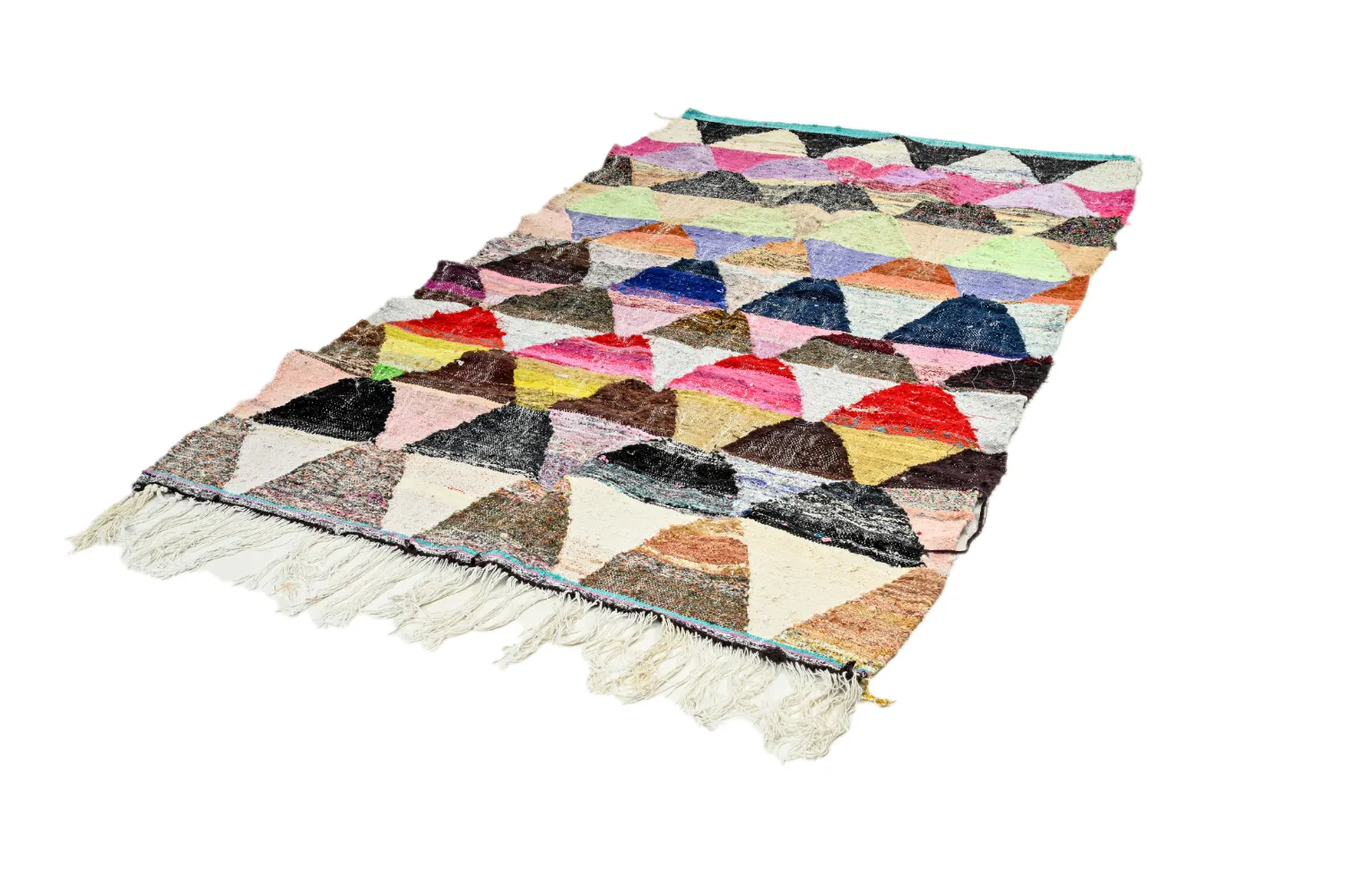 Alfombra Marroquí Bereber Boucherouite 145 x 270 cm