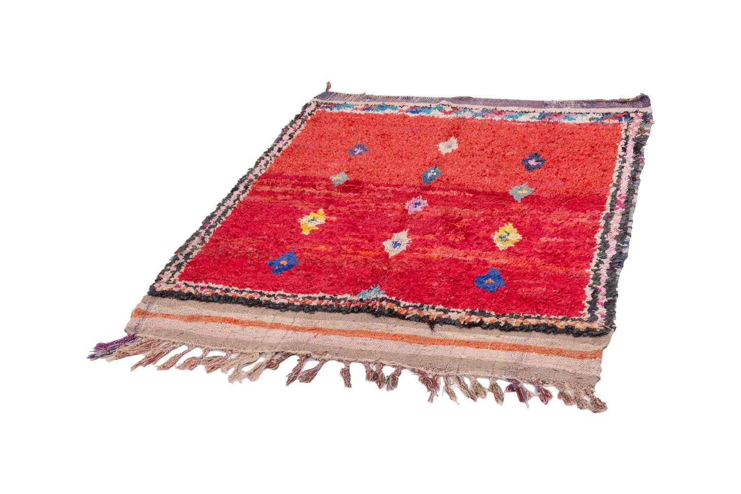 Alfombra Marroquí Bereber Boucherouite 170 x 135 cm