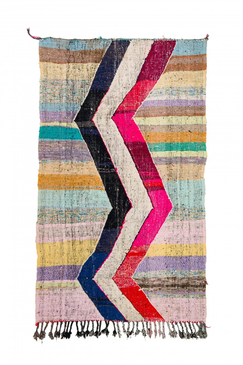 Alfombra Marroquí Bereber Boucherouite 125 x 220 cm