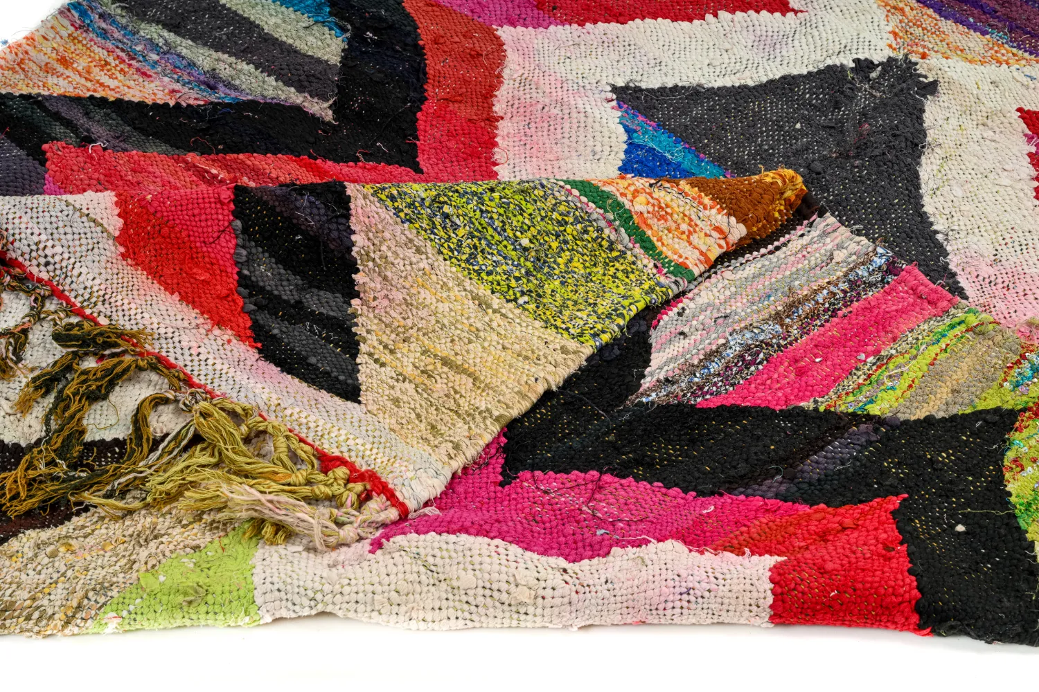 Alfombra Marroquí Bereber Boucherouite 135 x 305 cm