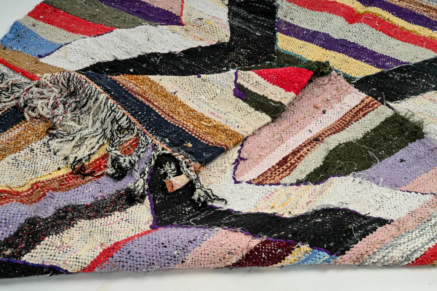 Alfombra Marroquí Bereber Boucherouite 125 x 230 cm