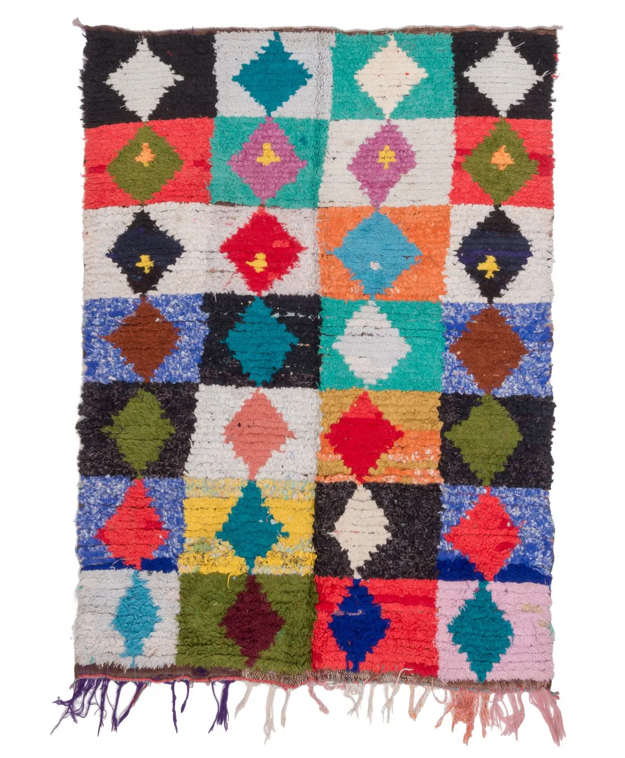 Alfombra Marroquí Bereber Boucherouite 200 x 140 cm