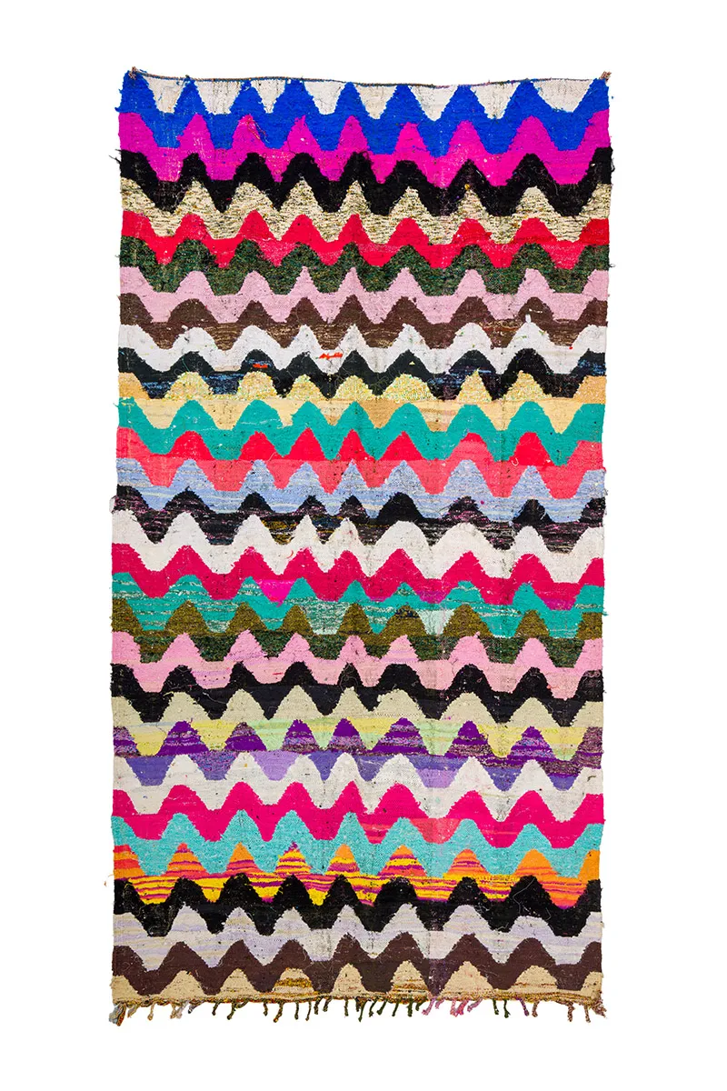 Alfombra Marroquí Bereber Boucherouite 165 x 305 cm